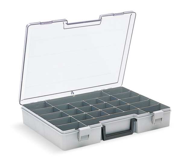 Adjustable Compartment Box with 9 to 24 compartments,  Plastic,  15 1/2 in H x 11 3/4 in W
