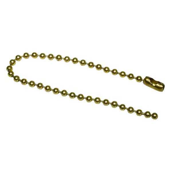 Beaded Chain, Brs, Brs Pld, 4-1/2 In, PK100