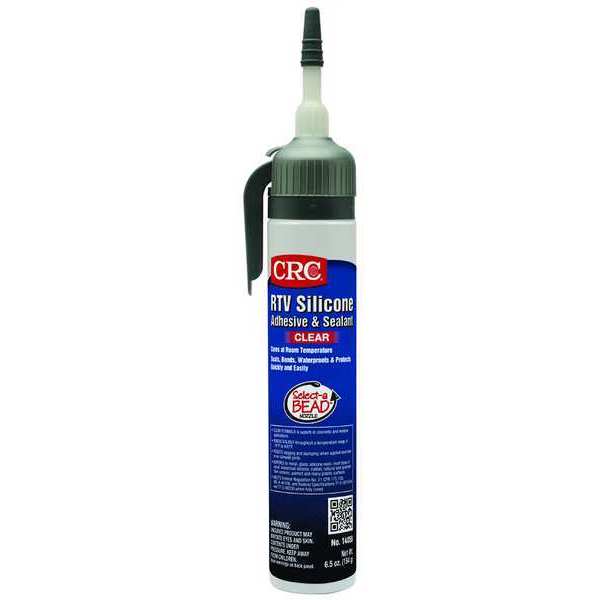 Multipurpose RTV Silicone Sealant,  6.5 oz,  Clear,  Temp Range -76 to 400 Degrees F