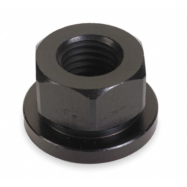 Flange Nut,  3/4"-16,  Steel,  Not Graded,  Black Oxide,  1-1/4 in Hex Wd,  1 in Hex Ht