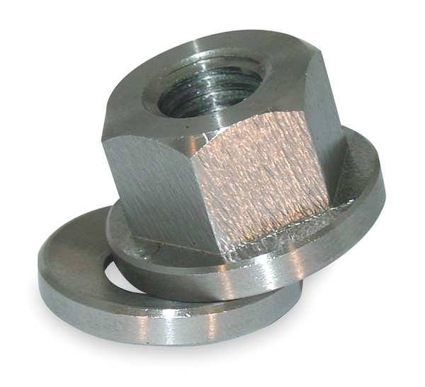 Spherical Flange Nut,  3/4"-10,  18-8 Stainless Steel,  Grade 18-8,  Plain,  1-1/4 in Hex Wd