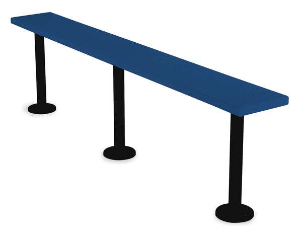 Pedestal Bench, W 9 1/2, D36, H 18 1/2, Blue