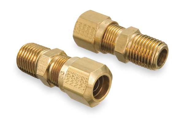 Male Connector, 1/4-18, 1/4 In Tube Sz