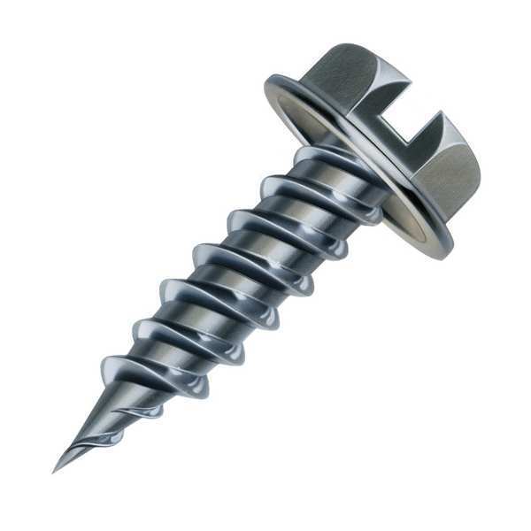 Sheet Metal Screw,  #8 x 3/4 in,  Zinc Plated Steel Hex Head External Hex Drive,  1000 PK