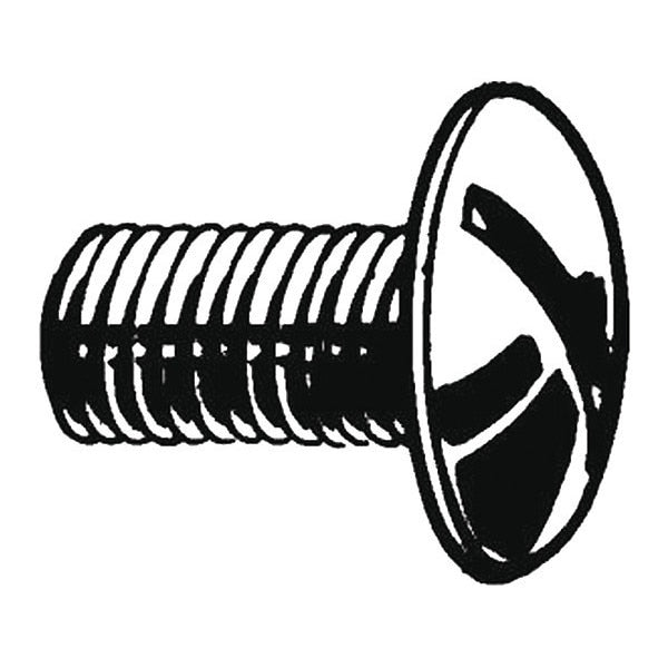 1/4"-20 x 7/8 in Slotted Truss Machine Screw,  Plain 18-8 Stainless Steel,  50 PK