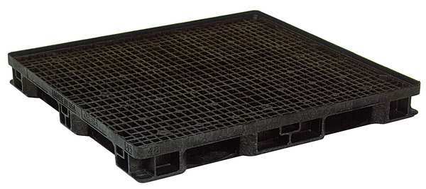 Recycled High Density Polyethylene Pallet,  48 7/8 in L,  45 7/8 in W,  6 in H