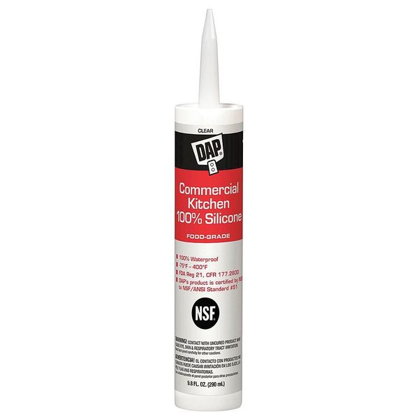 Sealant,  9.8 oz,  Cartridge,  Clear,  Silicone Base