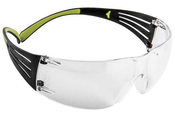 SecureFit Safety Glasses,  400 Series,  Anti-Fog,  Anti-Scratch,  Frameless,  Black Arm,  Clear Lens