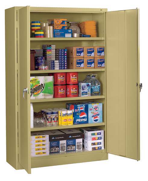 20 ga. ga. Carbon Steel Storage Cabinet,  48 in W,  78 in H,  Stationary