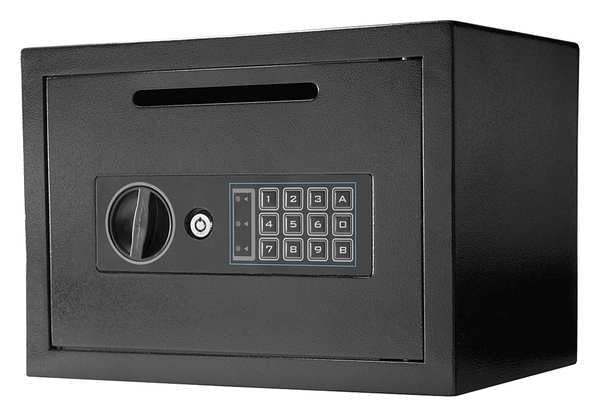 Drop Slot Depository Safe,  with (2) Deadbolt Lock,  Digital Keypad 22.5 lb,  0.59 cu ft,  Steel