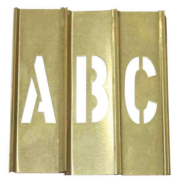 Stencil Set, Letters,  Punctuation, Brass,  20Y510