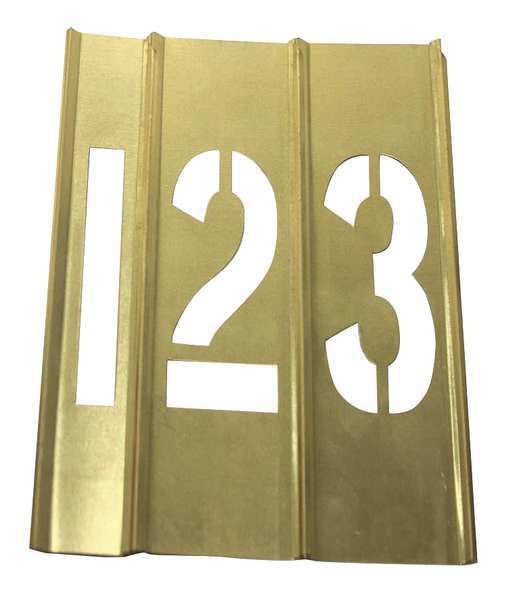 Brass Stencils, 15 Piece Number, 6 In