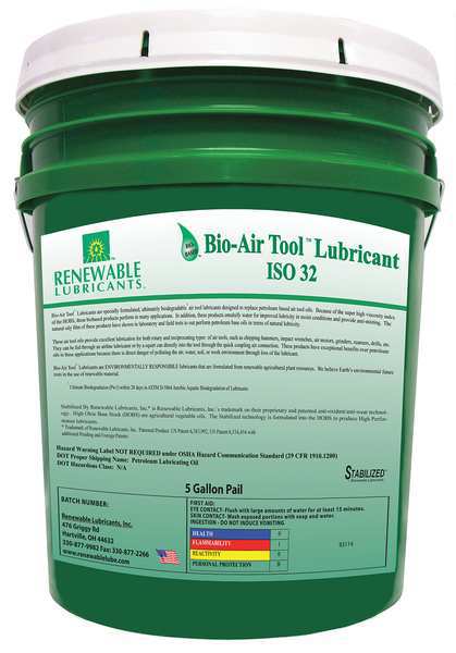 Biodegradable Air Tool Oil,  5 gal.