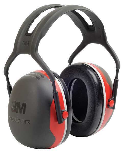 Over-the-Head Ear Muffs,  28 dB,  Peltor X3,  Black/Red