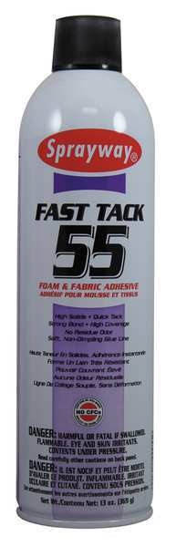 Spray Adhesive,  Fast Tack 55 Series,  Tan,  20 oz,  Aerosol Can
