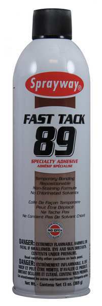 Spray Adhesive,  Fast Tack 89 Series,  White,  20 oz,  Aerosol Can