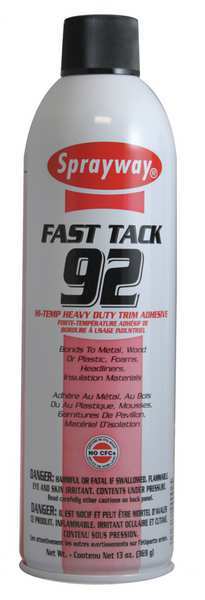 Spray Adhesive,  Fast Tack 92 Series,  Amber,  20 oz,  Aerosol Can