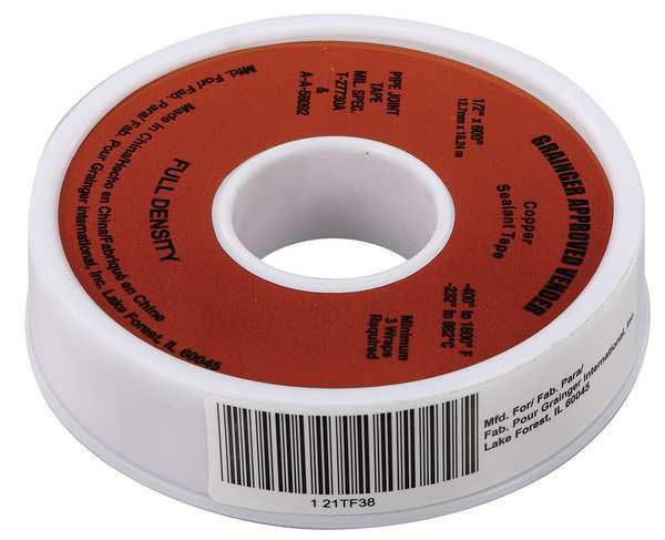 Sealant Tape, 1/2 x 600 In