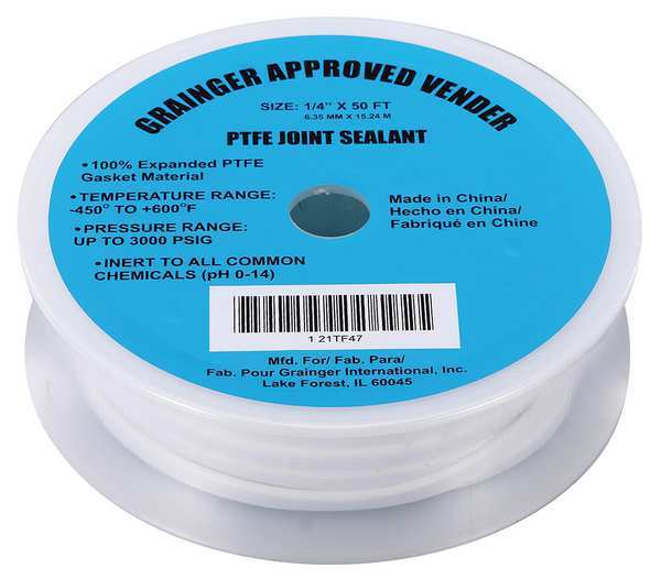 PTFE Joint Sealant, 1/4 x 50 Ft