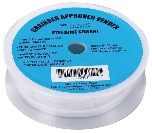 PTFE Joint Sealant, 3/8 x 25 Ft