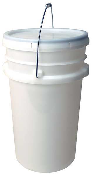 Pail,  Open Head,  Round,  7 gal,  PE,  Natural