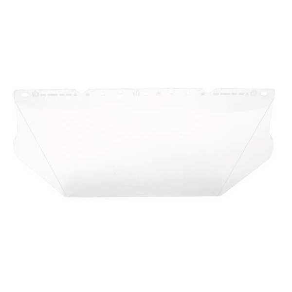 V-Gard Faceshield Visor,  Polycarbonate,  8 in,  Clear,  Contoured,  Anti-Fog,  Scratch-Resistant