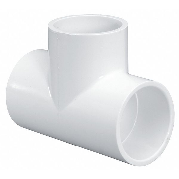 PVC Tee,  Socket x Socket x Socket,  3/4 in Pipe Size