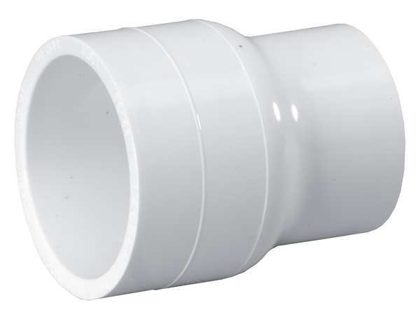 PVC Reducing Coupling,  Socket x Socket,  1 1/2 in x 1 1/4 in Pipe Size