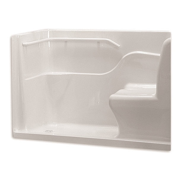 Seated Safety Shower,  60 in L,  30 in W,  White,  Acrylic