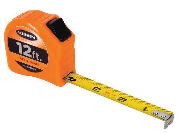 12 ft Tape Measure,  5/8 in Blade