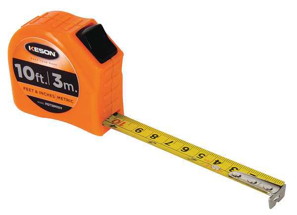 10 ft/3m Tape Measure,  5/8 in Blade