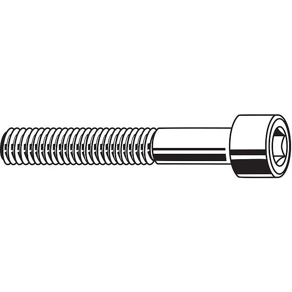 M6-1.00 Socket Head Cap Screw,  Plain Stainless Steel,  45 mm L,  50 PK