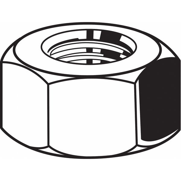 Hex Nut,  5/16"-18,  Steel,  Grade 8,  Black Oxide,  17/64 in Ht,  100 PK