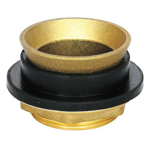 Flush Valve Spud,  Fits American Standard,  Sloan,  Zurn,  1-1/2 in,  Brass