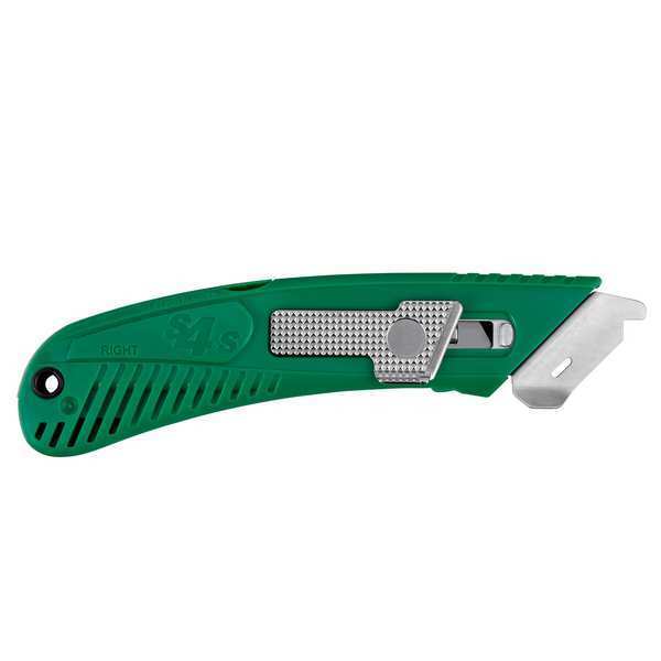 Safety Knife,  Self-Retracting,  Safety Point,  Plastic,  6 in L.
