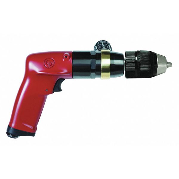 1/2 Inch Air Drill,  Keyless Chuck,  1.01 HP / 750 W,  Torque 14.2 ft. lbf / 19.3 Nm - 900 RPM