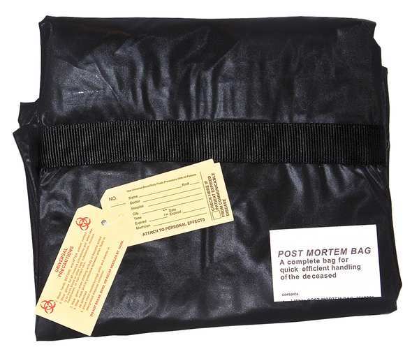 Chlorine Free Body Bag, Blk, Handles, PK10