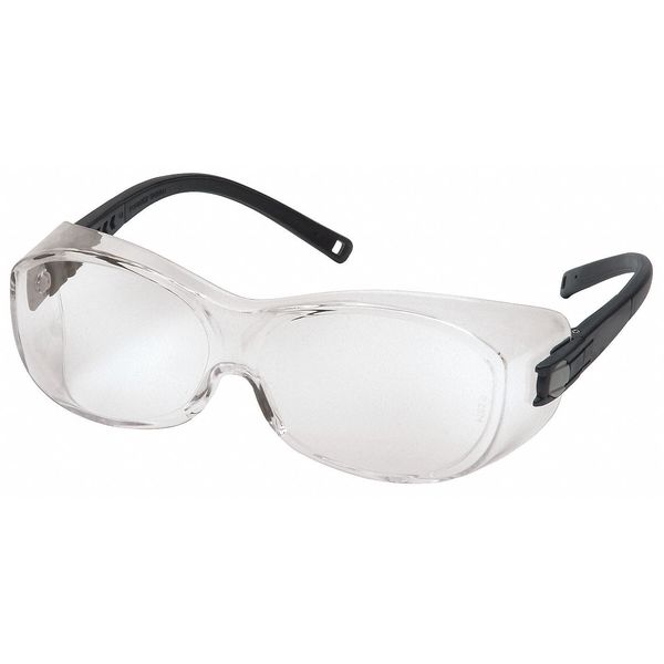 Safety Glasses,  OTG Clear Polycarbonate Lens,  Scratch-Resistant