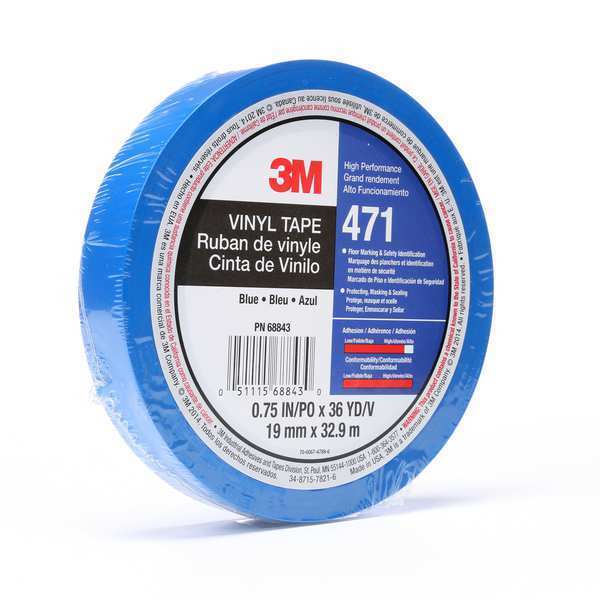 Marking Tape, 3/4In W, 108 ft. L, Blue