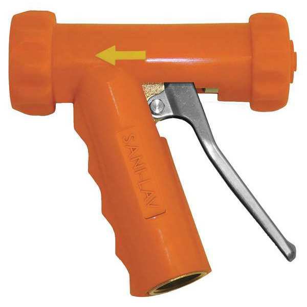 Pistol Grip Water Nozzle,  3/4" Female,  150 psi,  8.9 gpm,  Safety Orange