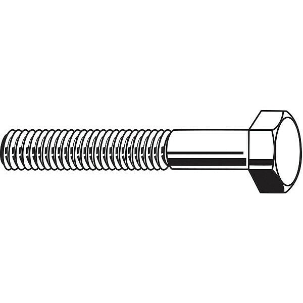 Not Graded,  1/4"-20 Hex Head Cap Screw,  Plain Stainless Steel,  1-1/2 in L,  100 PK
