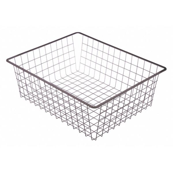 White Wire Tote Basket, 21"x17"x7.17"