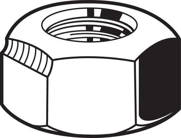 Top Lock Distorted Thread Lock Nut,  M8-1.25,  Steel,  Class 10,  Zinc Plated,  8 mm Ht,  100 PK