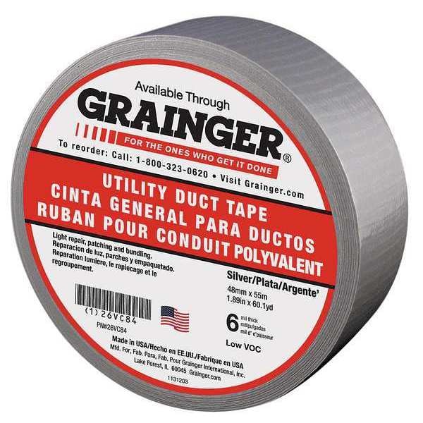 Duct Tape, 48mm x 55m, Silver, 6 mil