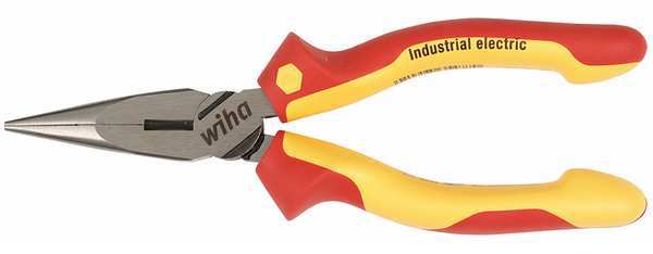 8 in Long Nose Plier, Side Cutter Soft Ergo Cushion Grip Handle