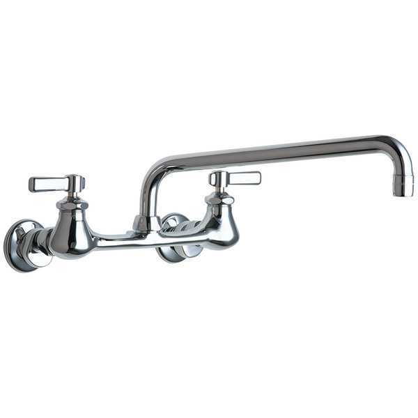 Manual,  7-1/4" to 8-3/4" Mount,  Commercial 2 Hole Straight Kitchen Faucet