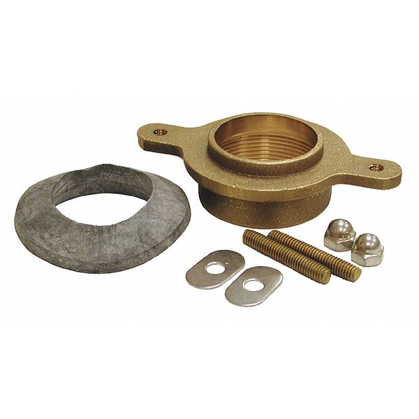Brass Urinal Flange Kit, IPS, 2", 4-1/4"