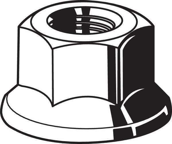 Top Lock Distorted Thread Lock Nut,  5/8"-11,  Steel,  Grade C,  Phosphate and Oil,  3/4 in Ht,  10 PK