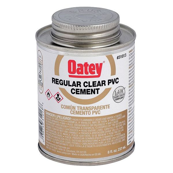 PVC Cement, Low VOC, 8 oz., Clear