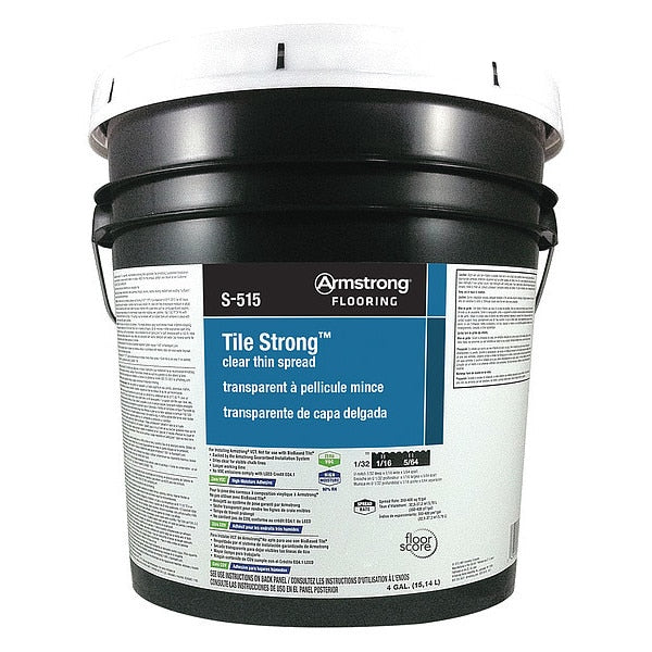 Tile Adhesive,  Tile Strong Series,  Cream,  4 gal,  Pail